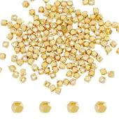 HOBBIESAY 150Pcs Brass Cube Beads