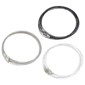 UNICRAFTALE 60Pcs 3 Colors Stainless Steel Wire Necklace Cord Metal Wire Necklace with Brass Screw Clasp 44.5cm Wire Choker Necklace for...