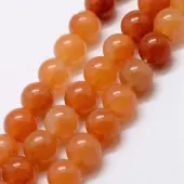 Natural Red Aventurine Bead Strands