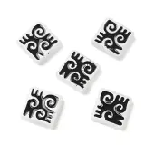 Dyed & Heated Baking Painted Glass Beads