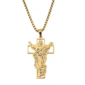 201 Stainless Steel Religion Pendant Box Chain Necklaces for Women