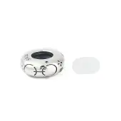 925 Sterling Silver Colorful Cubic Zirconia European Beads