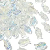 50Pcs Handmade Lampwork Fish Beads