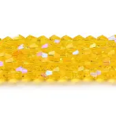 Transparent Electroplate Glass Beads Strands