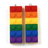 Rainbow Opaque Acrylic Pendants