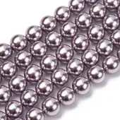 Electroplated Shell Pearl Beads Strands