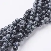 Natural Snowflake Obsidian Beads Strands