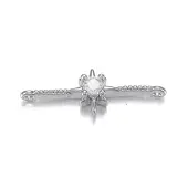 Brass Micro Clear Cubic Zirconia Links