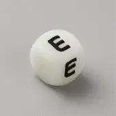Luminous Cube with Letter Food Grade Eco-Friendly Silicone Beads