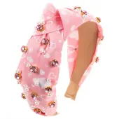 Valentine's Day Pearl Rhinestone Hair Bands