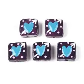 Handmade Spray Painted Lampwork Beads