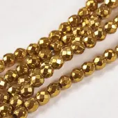 Electroplate Non-magnetic Synthetic Hematite Beads Strands