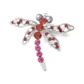 Dragonfly Alloy Rhinestone Brooches for Backpack Clothes