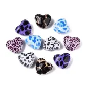 Leopard Printed Opaque Acrylic Beads
