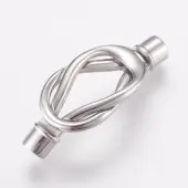 Tarnish Resistant 304 Stainless Steel Magnetic Clasps with Glue-in Ends