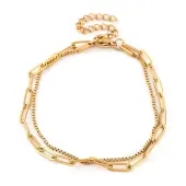 304 Stainless Steel Multi-Strand Chain Bracelets