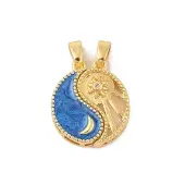 Brass Micro Pave Cubic Zirconia Pendants