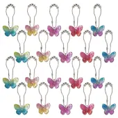 20Pcs 5 Colors Iron Shower Curtain Rings for Bathroom