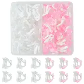 40Pcs 2 Colors Plastic Clip-on Earring Findings