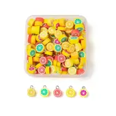 125Pcs 5 Style Handmade Polymer Clay Charms