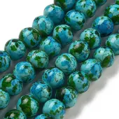 Synthetic Turquoise Dyed Beads Strands