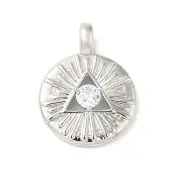 Brass Micro Pave Cubic Zirconia Pendants
