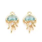 Brass Pave Cubic Zirconia Pendants