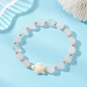 Natural Rose Quartz & Synthetic Turquoise Stretch Bracelets