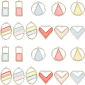20pcs 4 Style Epoxy Resin Pendants