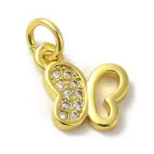 Real 18K Gold Plated Brass Pave Cubic Zirconia Pendants