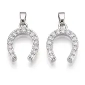 Brass Micro Pave Cubic Zirconia Pendants