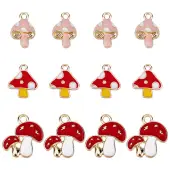 60Pcs 3 Styles Alloy Enamel Pendants