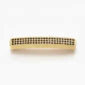 Brass Micro Pave Cubic Zirconia Beads