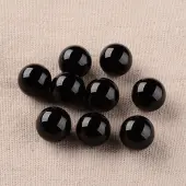 Natural Black Onyx Round Ball Beads