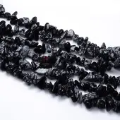 Natural Snowflake Obsidian Beads Strands