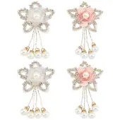 4Pcs 2 Colors Crystal Rhinestone Ornament Accessories