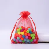 Rectangle Organza Drawstring Bags