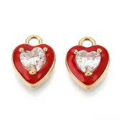 Ion Plating(IP) 304 Stainless Steel Micro Pave Cubic Zirconia Charms