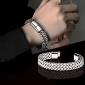 Punk Style 304 Stainless Steel Curb Chain Bracelets for Men