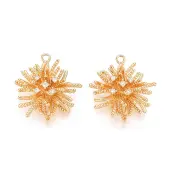 Brass Micro Pave Cubic Zirconia Pendants