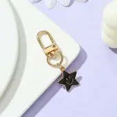 Star with Smiling Face Alloy Enamel Pendant Decorations