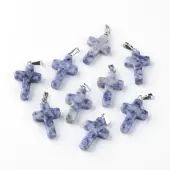 Natural Blue Spot Jasper Pendants