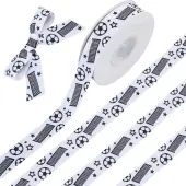 25 Yards Sport Ball Theme Printed Polyester Grosgrain Ribbon