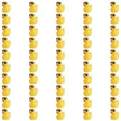 50Pcs Resin Ornaments Cute Little Yellow Duck Ornaments DIY Landscaping