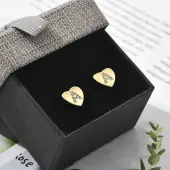 Rack Plating Brass Micro Pave Clear Cubic Zirconia Stud Earrings