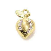 Brass Micro Pave Cubic Zirconia Pendants
