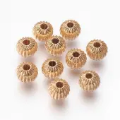 Brass Corrugated Beads