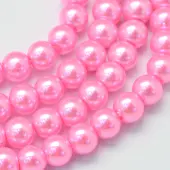 Baking Painted Glass Pearl Bead Strands