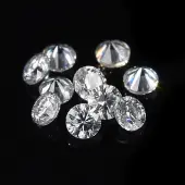 White D Color Round Cut Loose Moissanite Stones