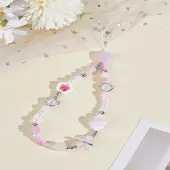 1Pc Resin Flower Heart Pendant Decoration